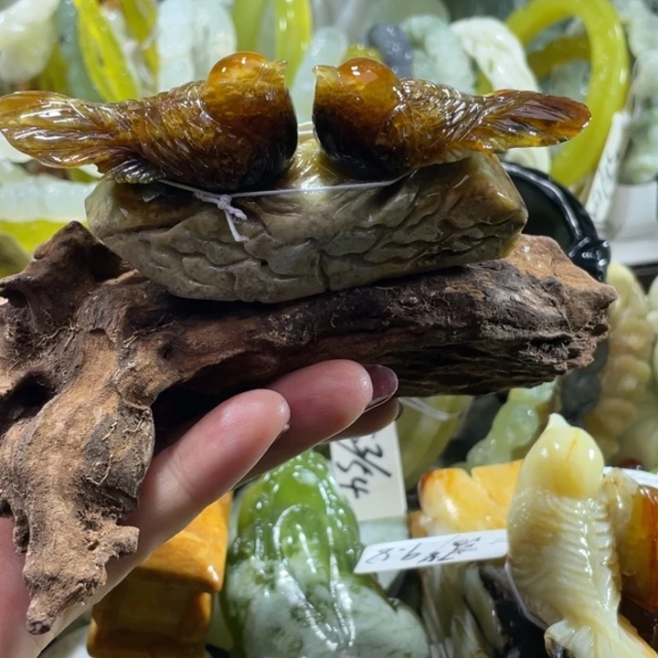 岫玉未镶嵌摆件摆件