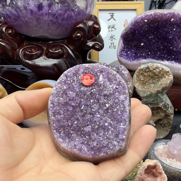 紫晶珠宝半成品未镶嵌