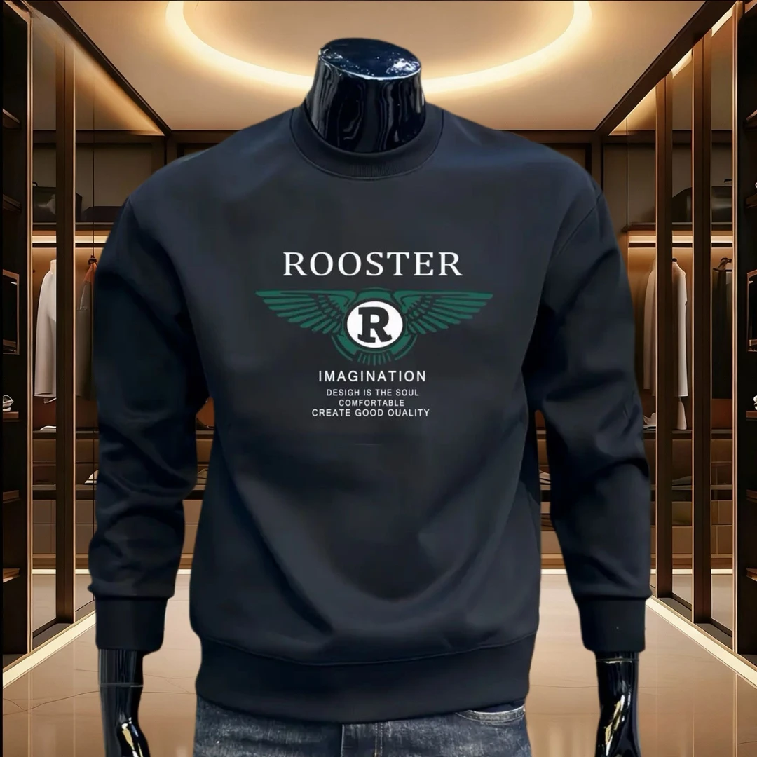 卫衣秋冬男款新款潮牌美式上衣休闲圆领长袖加绒加厚内搭打底衫男