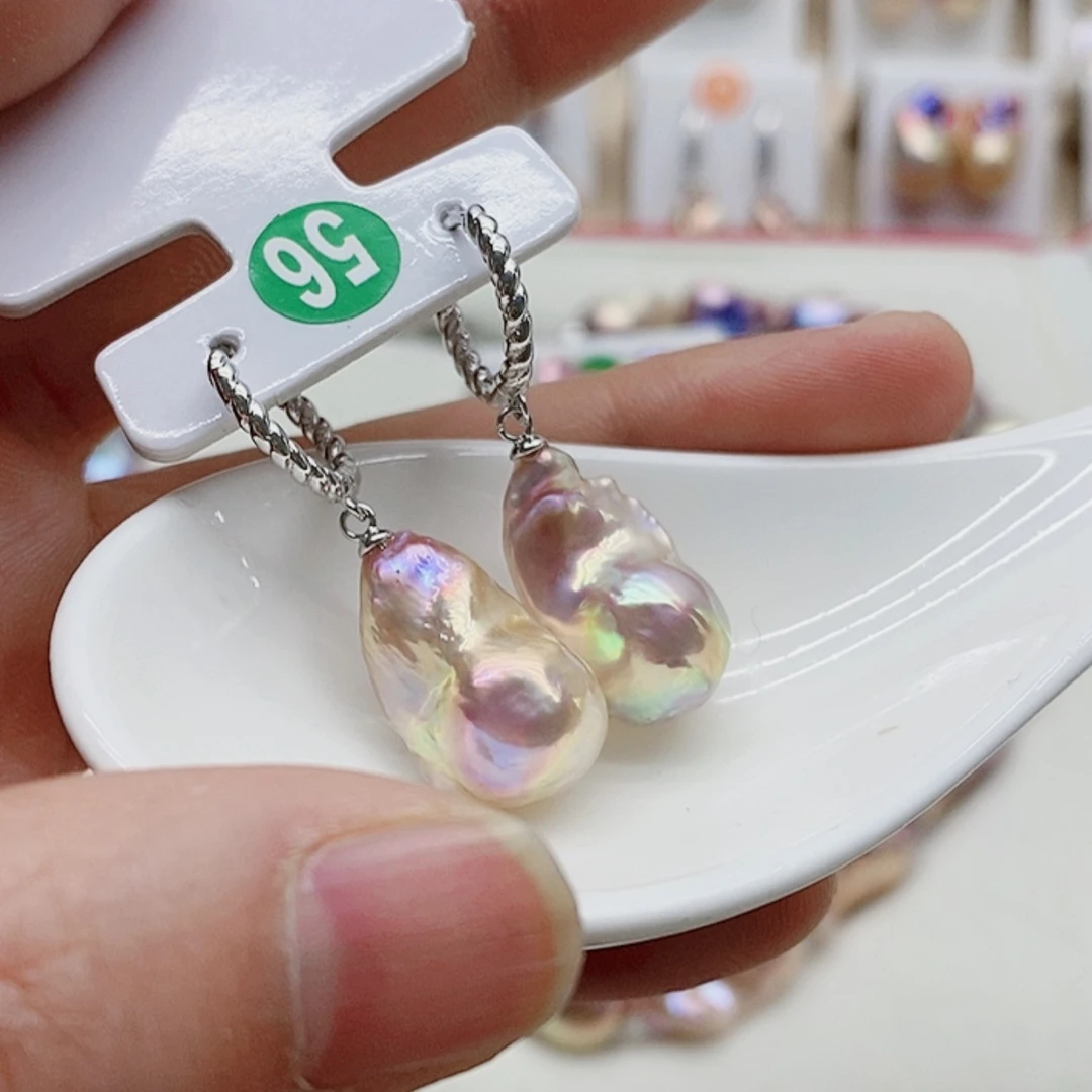 【闪购商品】淡水珍珠耳饰银S925镶嵌