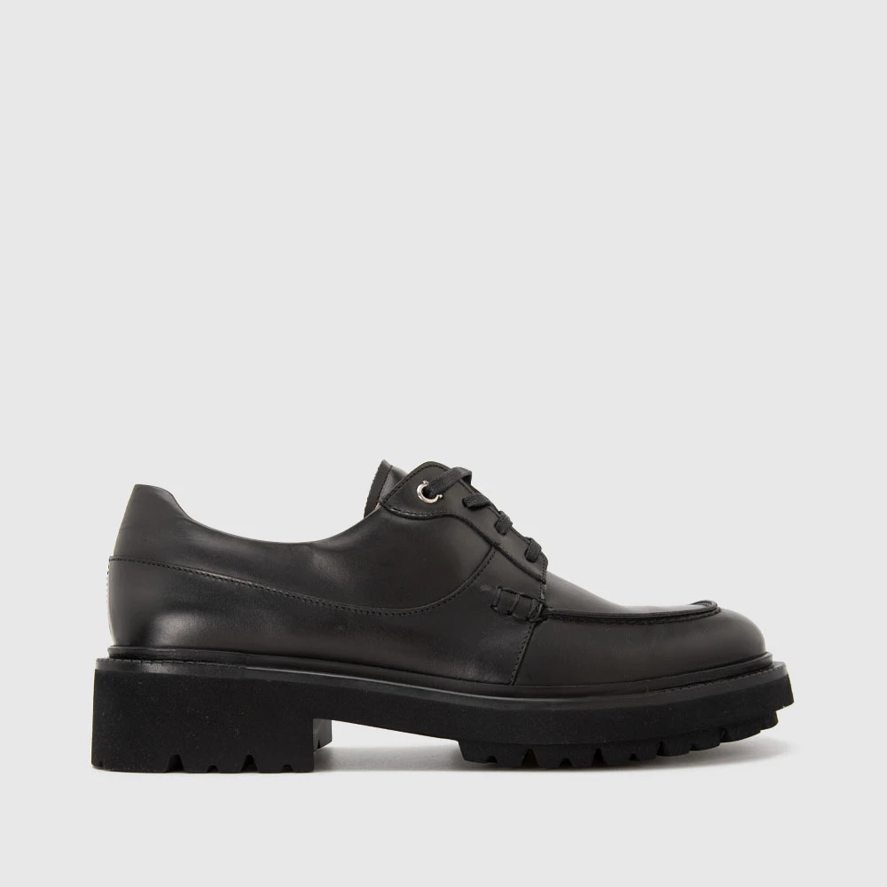 FERRAGAMO菲拉格慕厚底系带牛皮男圆头德比休闲皮鞋757637