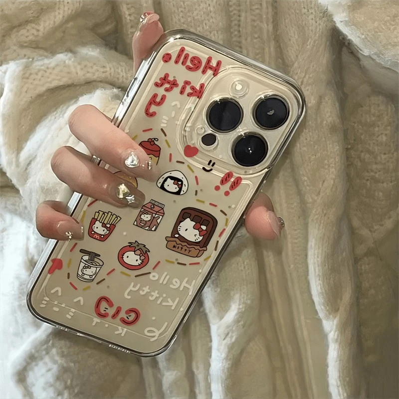 食物凯蒂适用iPhone16promax手机壳iPhone15防摔14Plus可爱13软壳