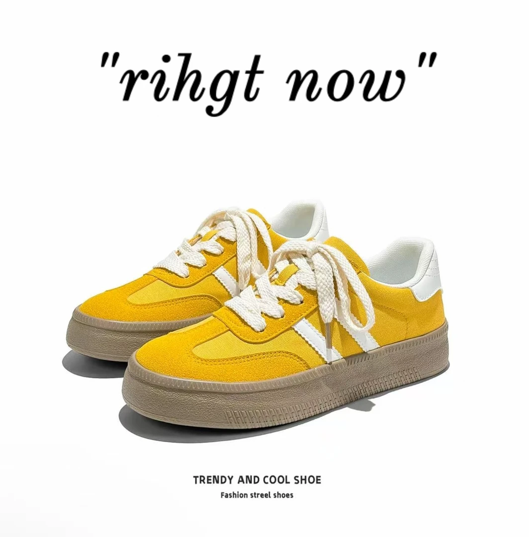 经典复古德训鞋秋冬百搭潮流男士软底舒适通勤百搭休闲运动帆布鞋