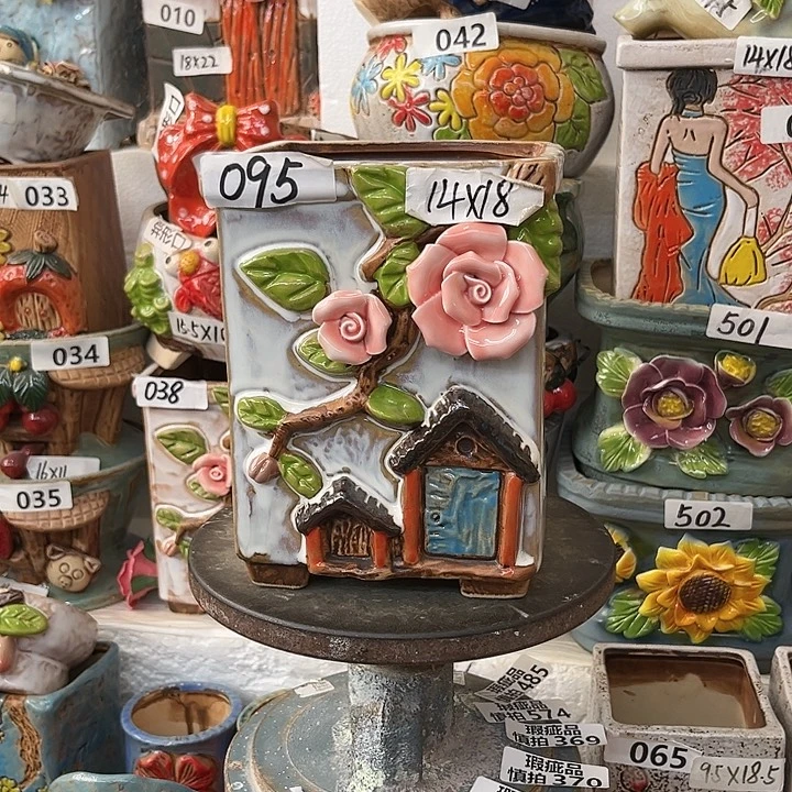 粗陶材质多肉花盆