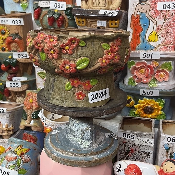 粗陶材质多肉花盆