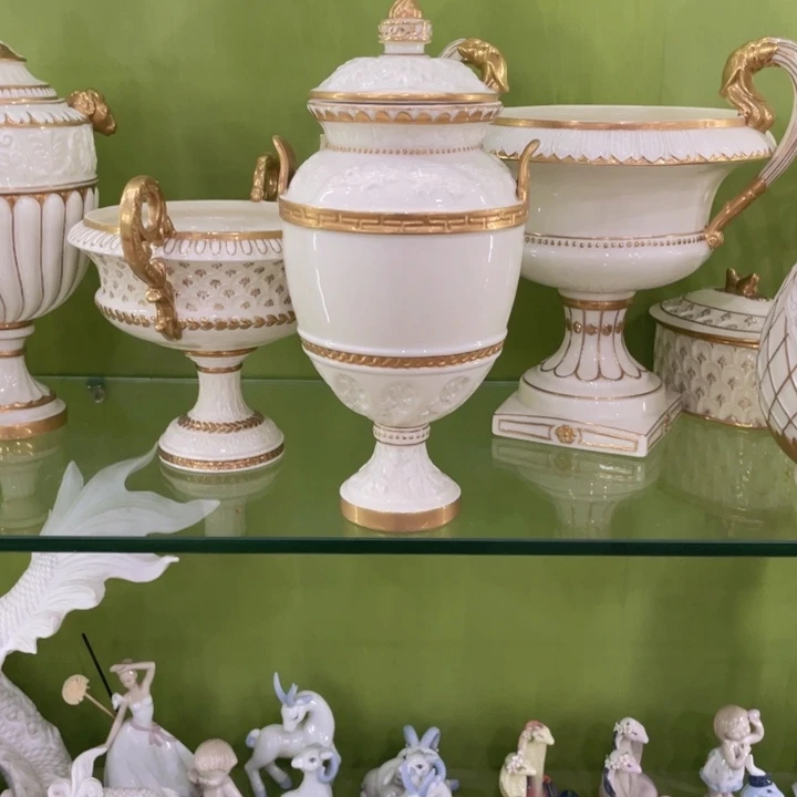 n***.瓷三个意大利加金花瓶