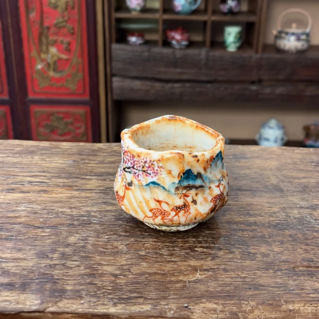 柴烧手工手绘陶瓷