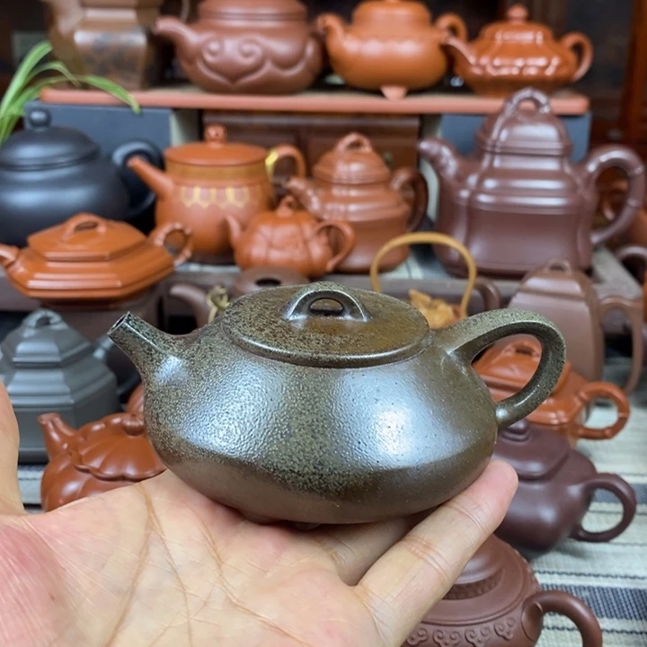 紫砂茶壶小石瓢180cc原矿老紫泥柴烧双十一特价