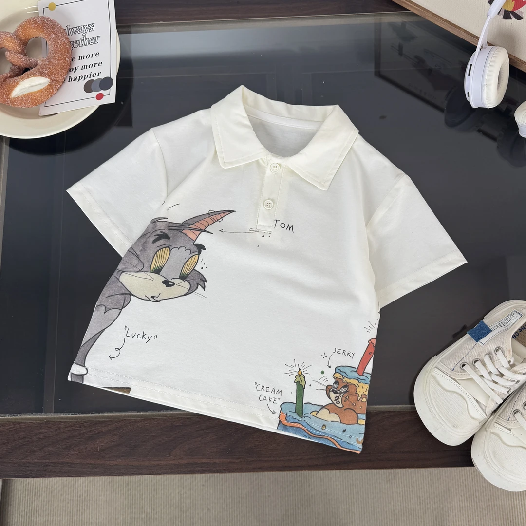 2025新款短袖卡通小猫时尚百搭印花可爱穿搭洋气上衣BMX25868