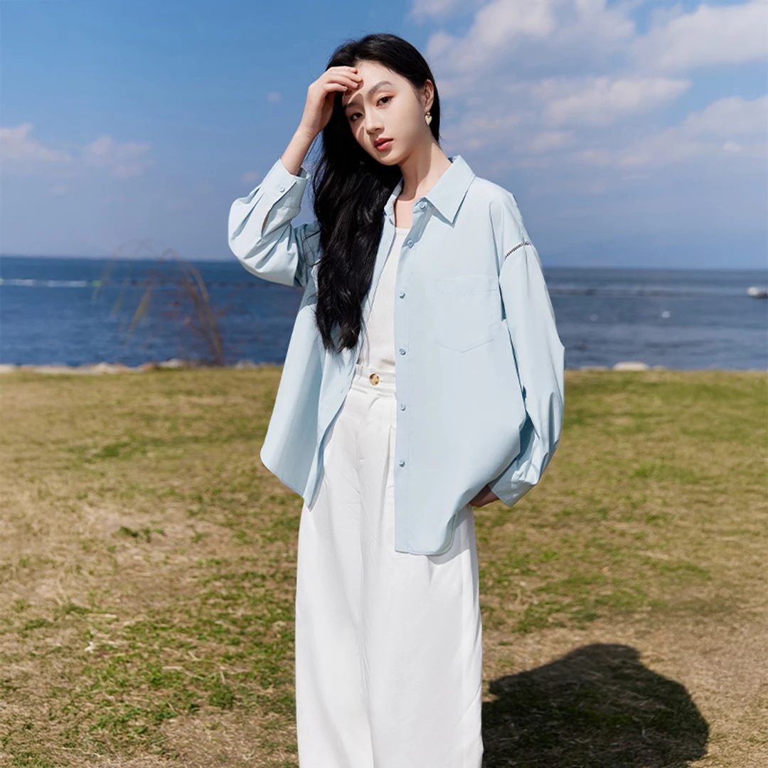 香影｜【2025夏装】黑科技防晒衬衫衬衣外套女长袖翻领上衣