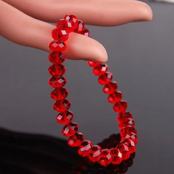 鸽血红隔珠时尚百搭配珠手链