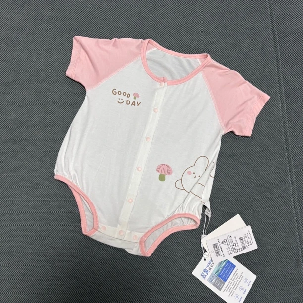 三角爬夏季短袖单排扣A类哈衣凉爽包屁衣婴童爬爬服