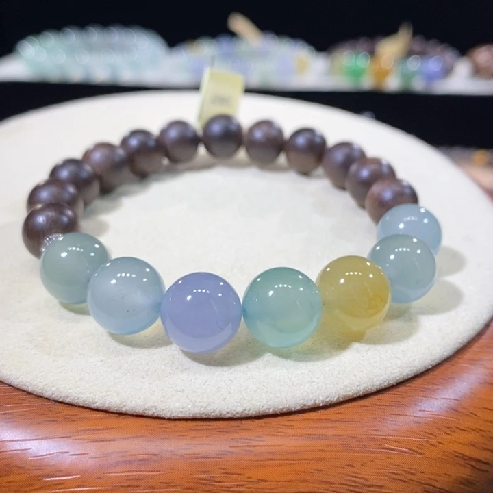翡翠未镶嵌吊坠(不含链)翡翠糖果色系手串