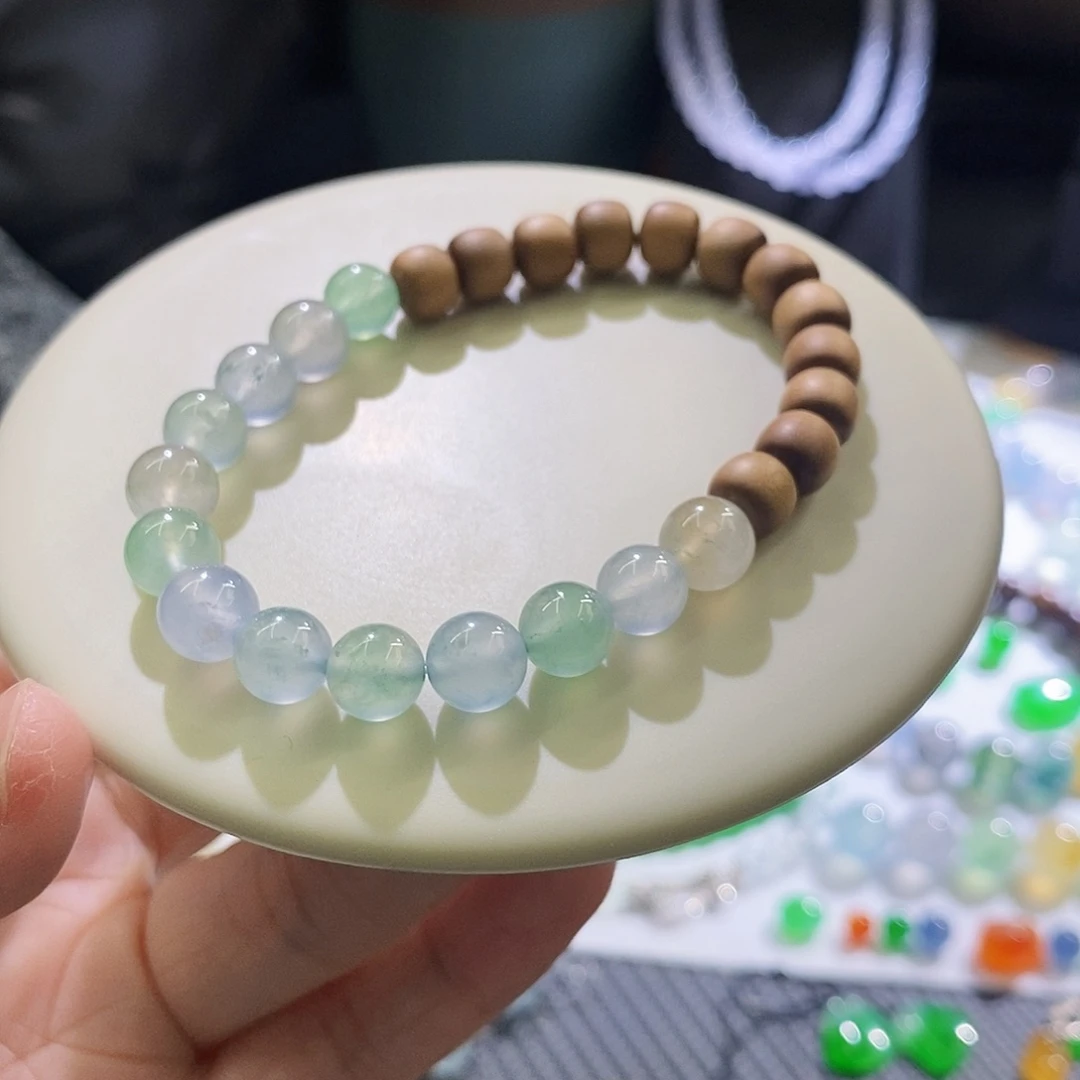 翡翠未镶嵌挂件单圈