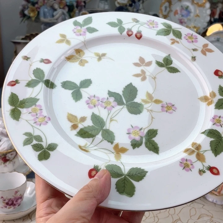 中古瓷器小房子盘子