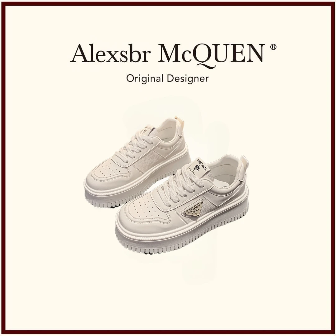 YDD【2430】2025早春新款时尚百搭厚底增高小白鞋