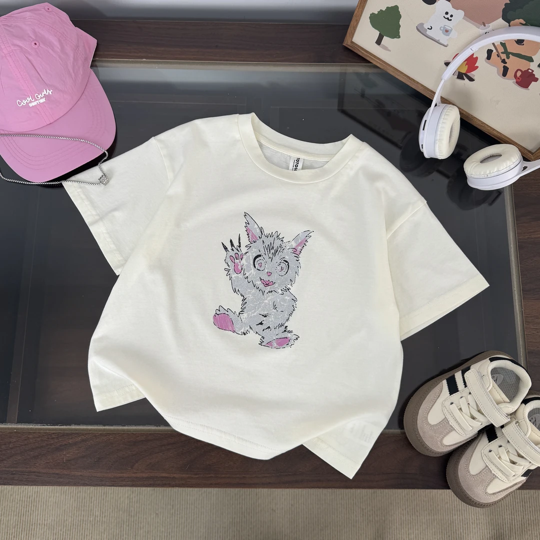 2025新款夏季儿童卡通印花韩版时尚夏季短袖BMX25859