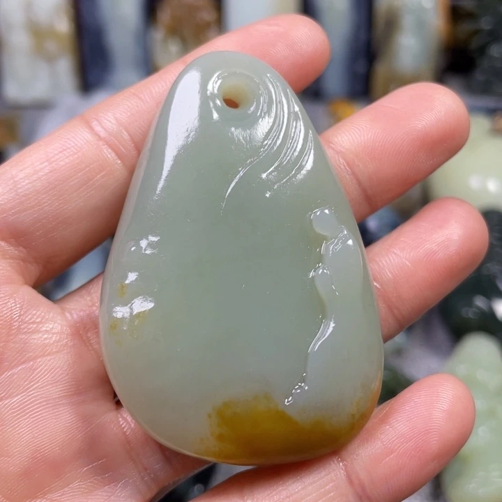 和田玉未镶嵌挂件