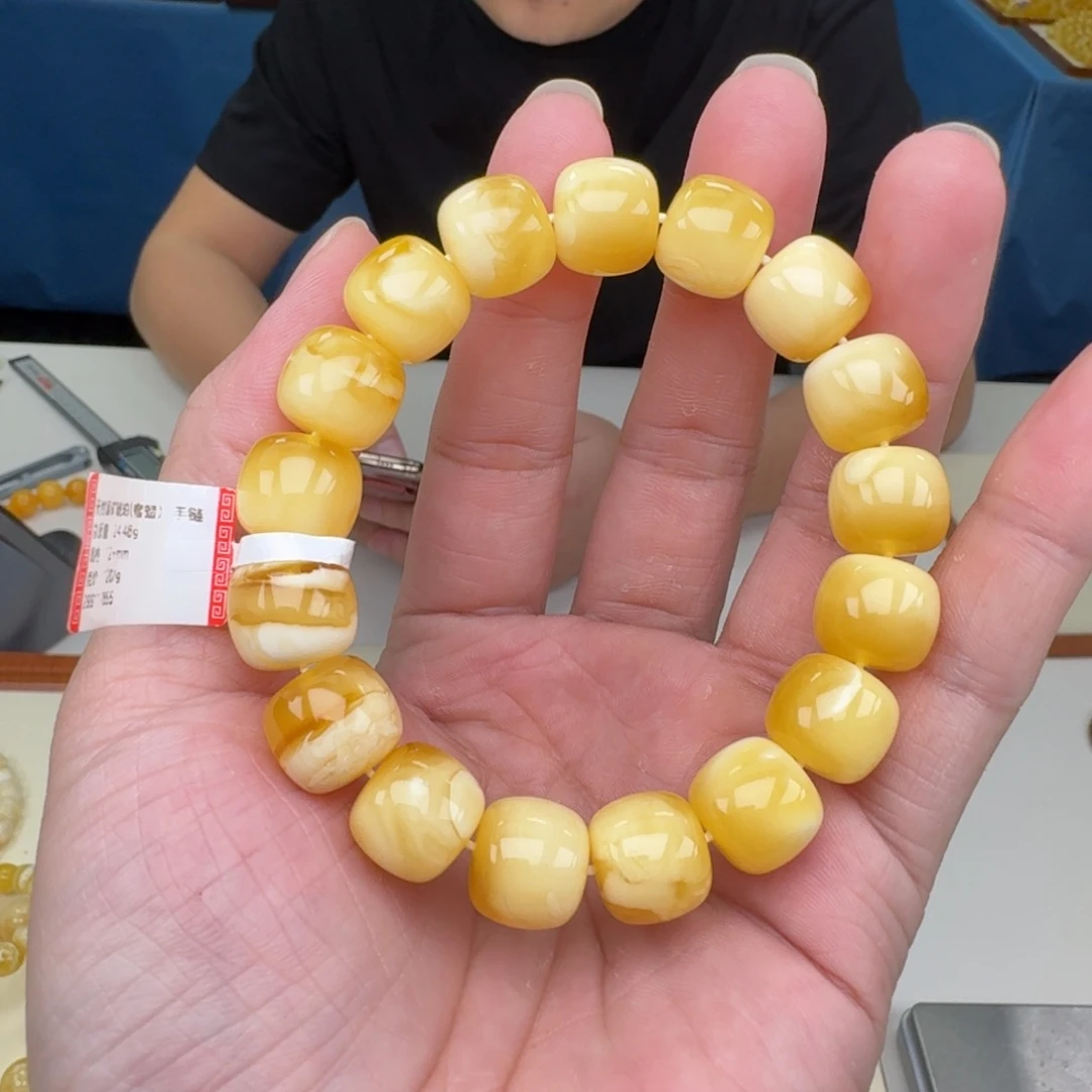 琥珀未镶嵌手链蜜蜡手串