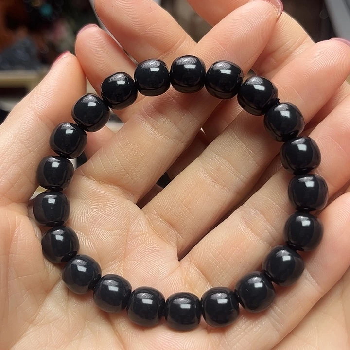 时***转和田玉（墨玉）未镶嵌颈饰卡10老型高养殖