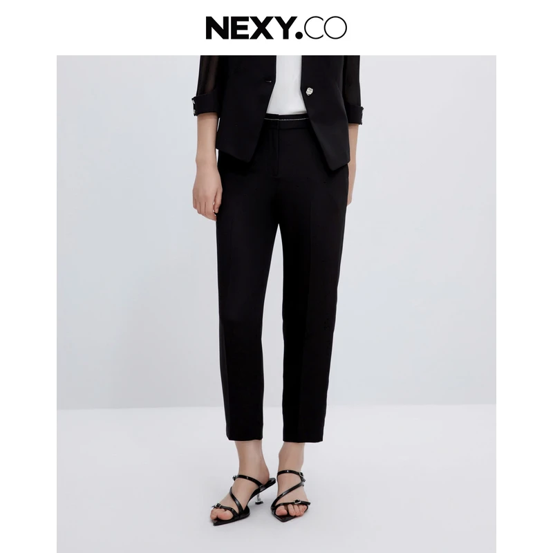 【岚岚专属】NEXY.CO/奈蔻丝绸九分裤XV02568W0