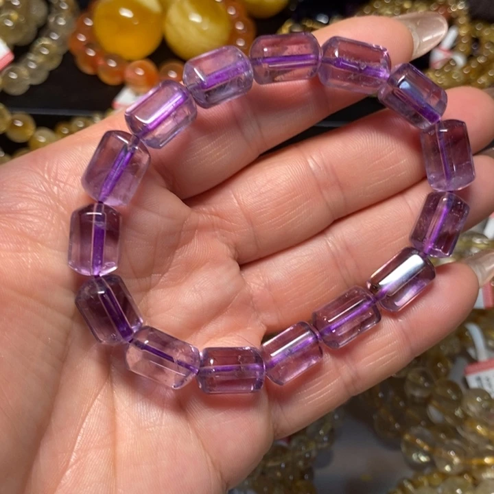 未镶嵌紫晶手链天然手链