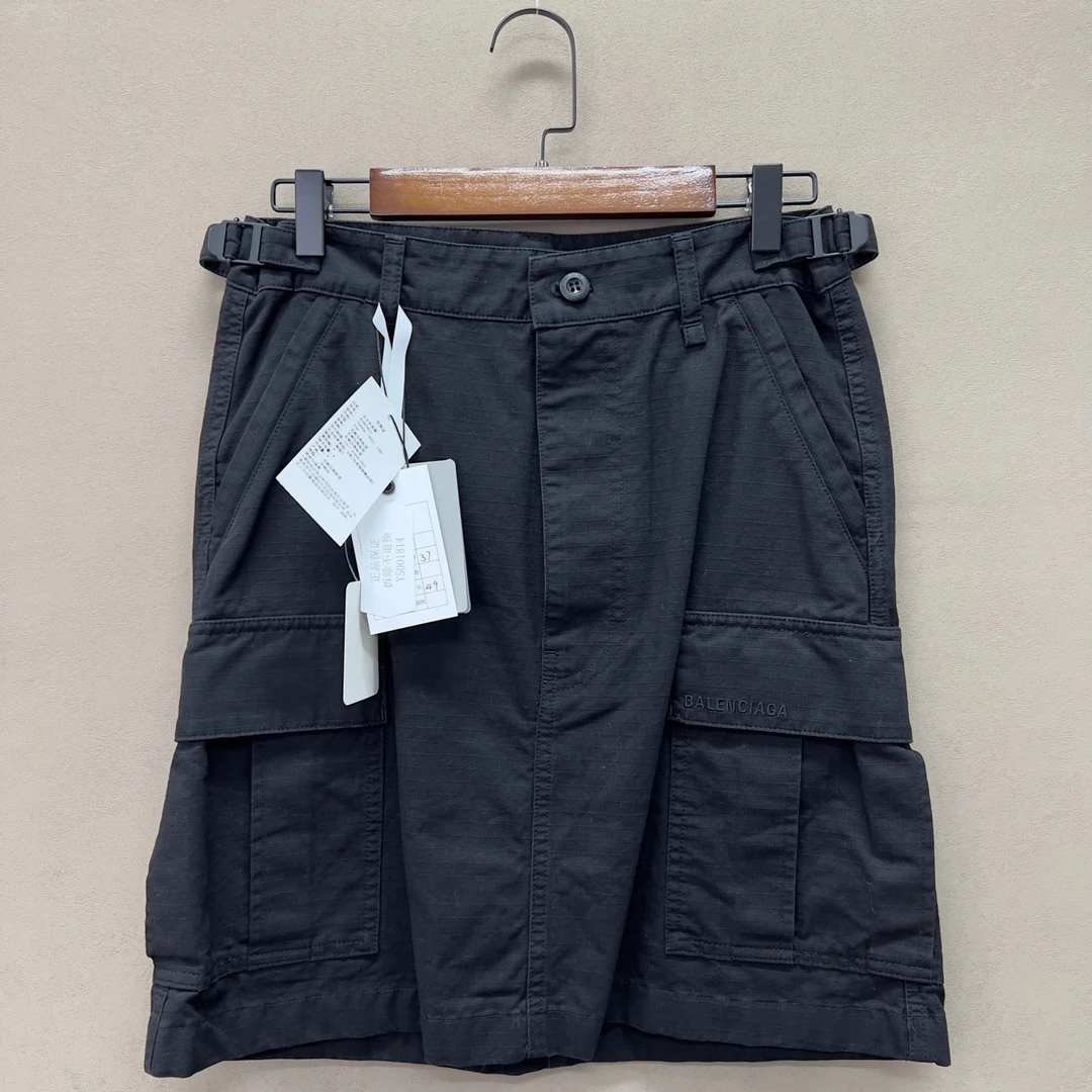 未使用 Balenciaga/巴黎世家 工装口袋A字裙 34码 ys001814