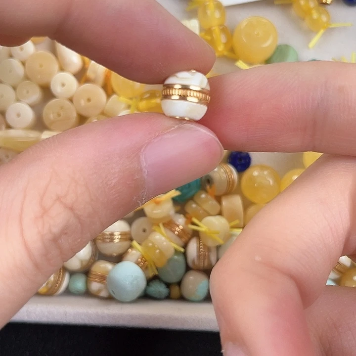 琥珀裸石银S925镶嵌天然76