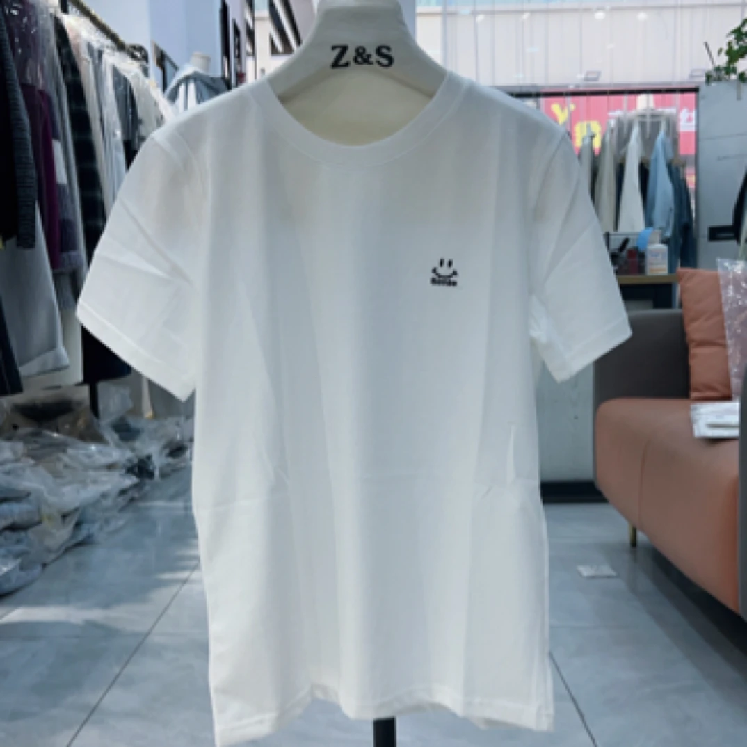 短袖运动日常圆雪花棉夏季T恤简约内搭春夏上衣