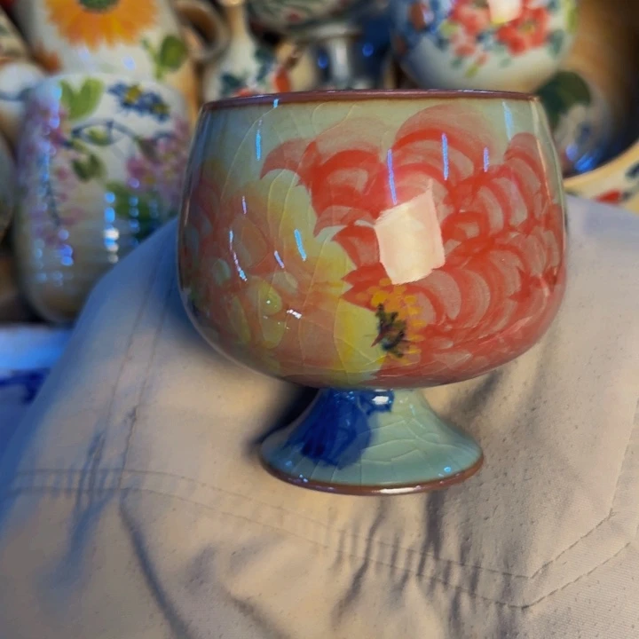 瓷片手工手绘陶瓷细微不一样