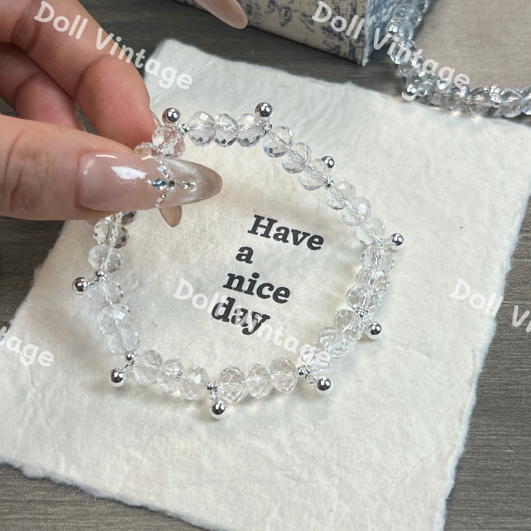 【流年拾光】A236-白水晶切面手串多样性发一