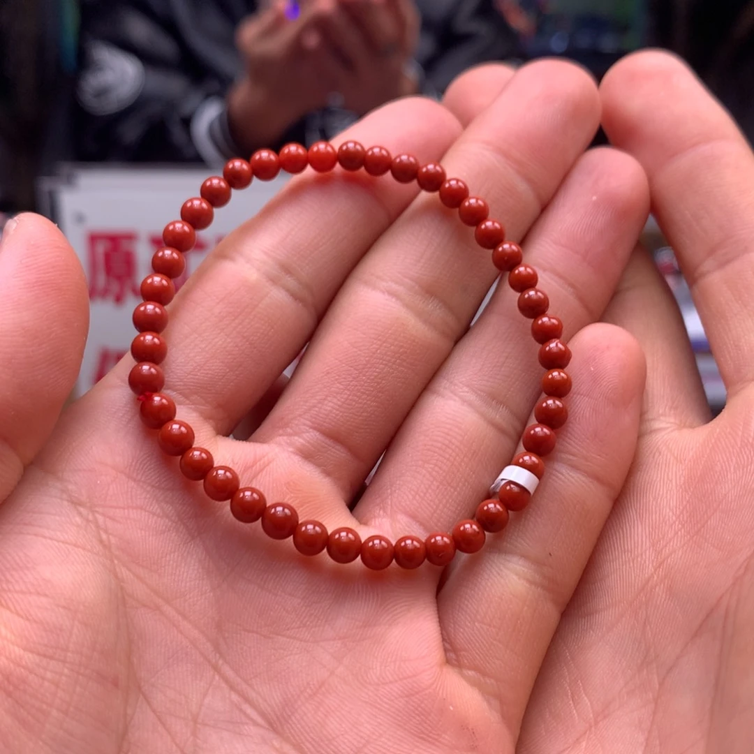 南红玛瑙瓦西单圈4+㎜未镶嵌241127-489