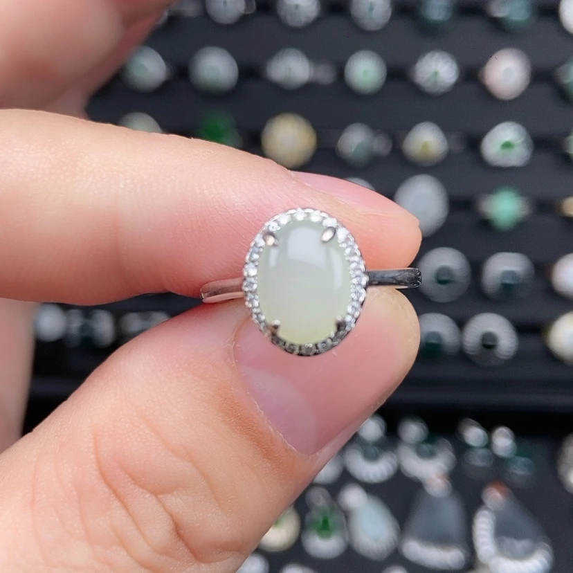 【闪购商品】银S925镶嵌戒指翡翠