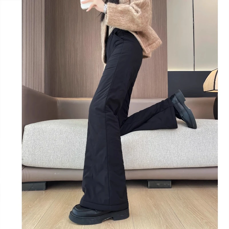 微喇羽绒裤女冬季外穿2025新款加厚时尚哈尔滨东北保暖洋气棉裤子