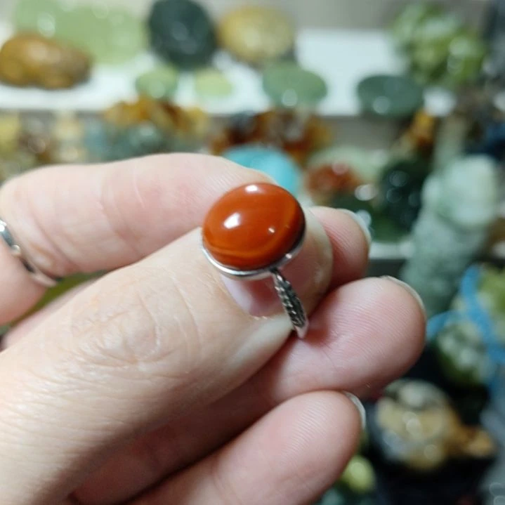 南红玛瑙戒指款式未镶嵌春**开