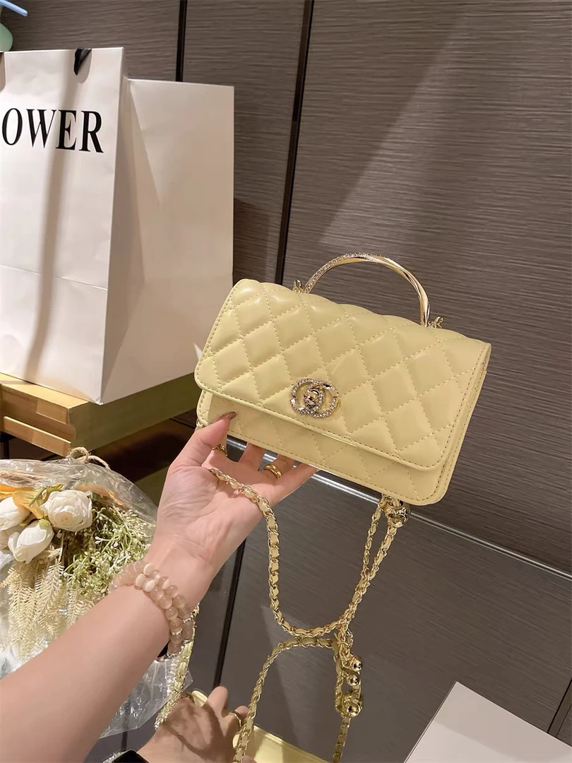 小香风菱格链条包包女2025新款潮时尚百搭单肩斜挎包手提包小方包