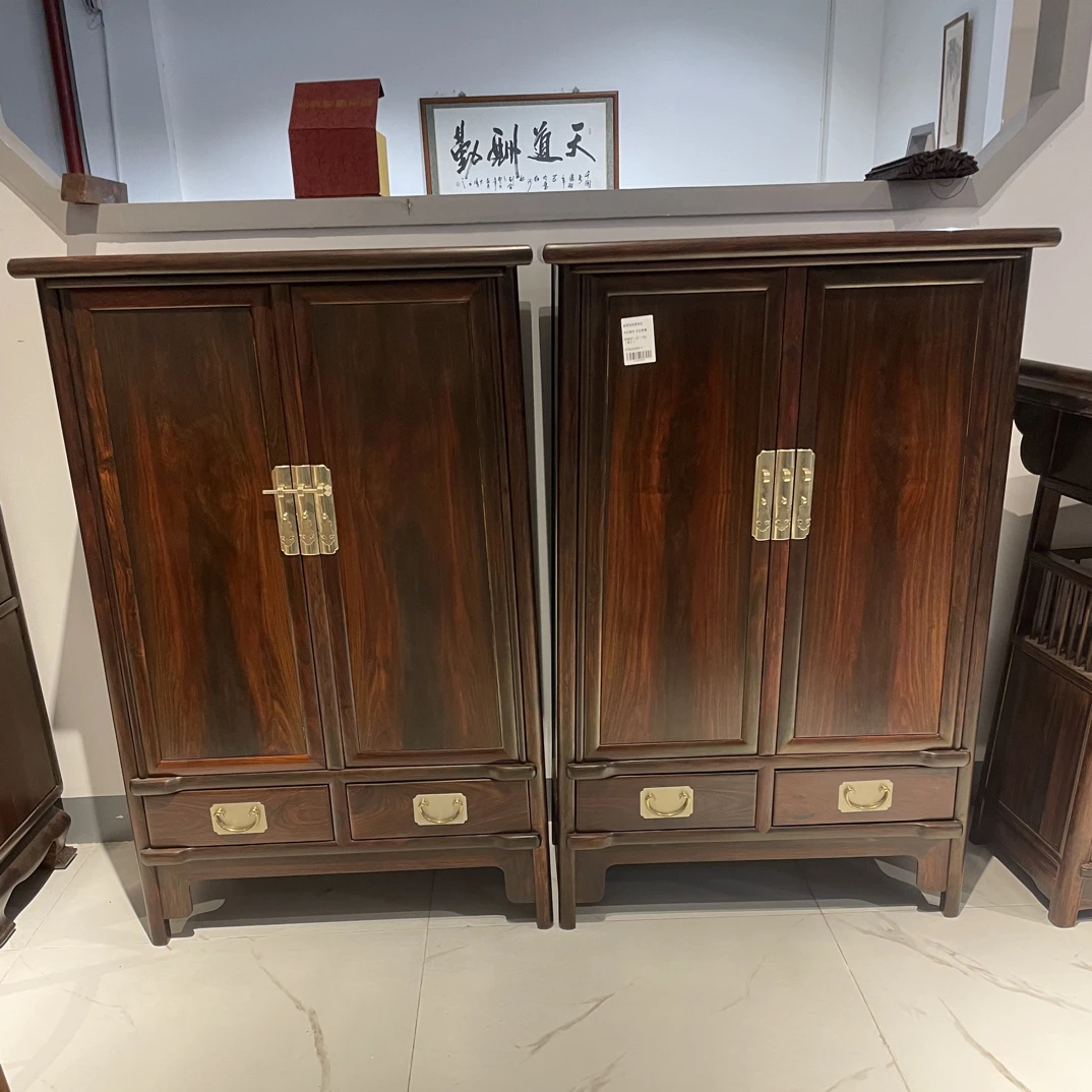 大红酸枝圆角柜两件套