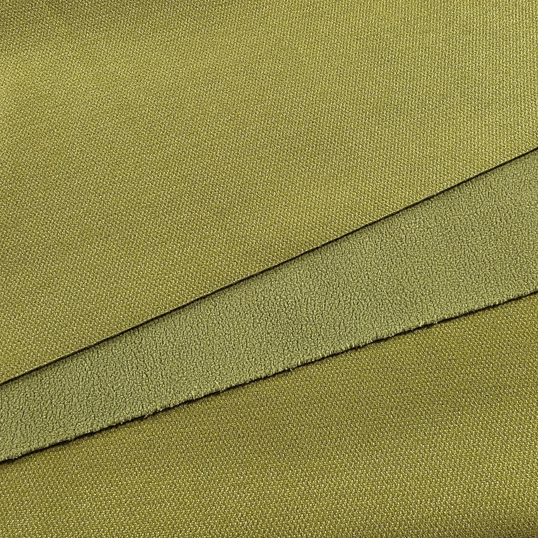 芥末黄 桑蚕丝生态羊绒 复合 面料链接面料链接