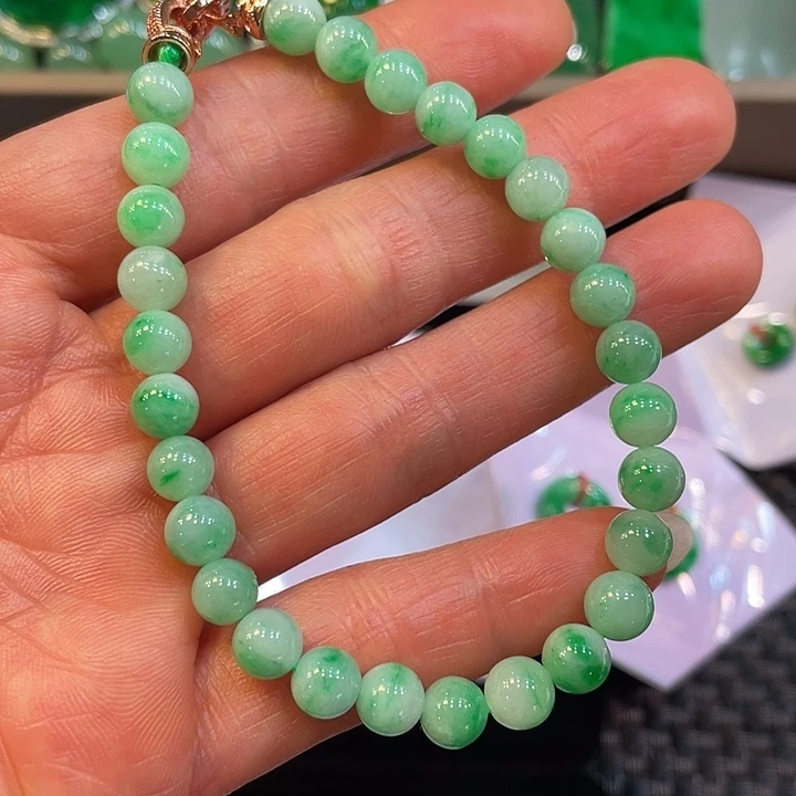 翡翠未镶嵌手串珠子