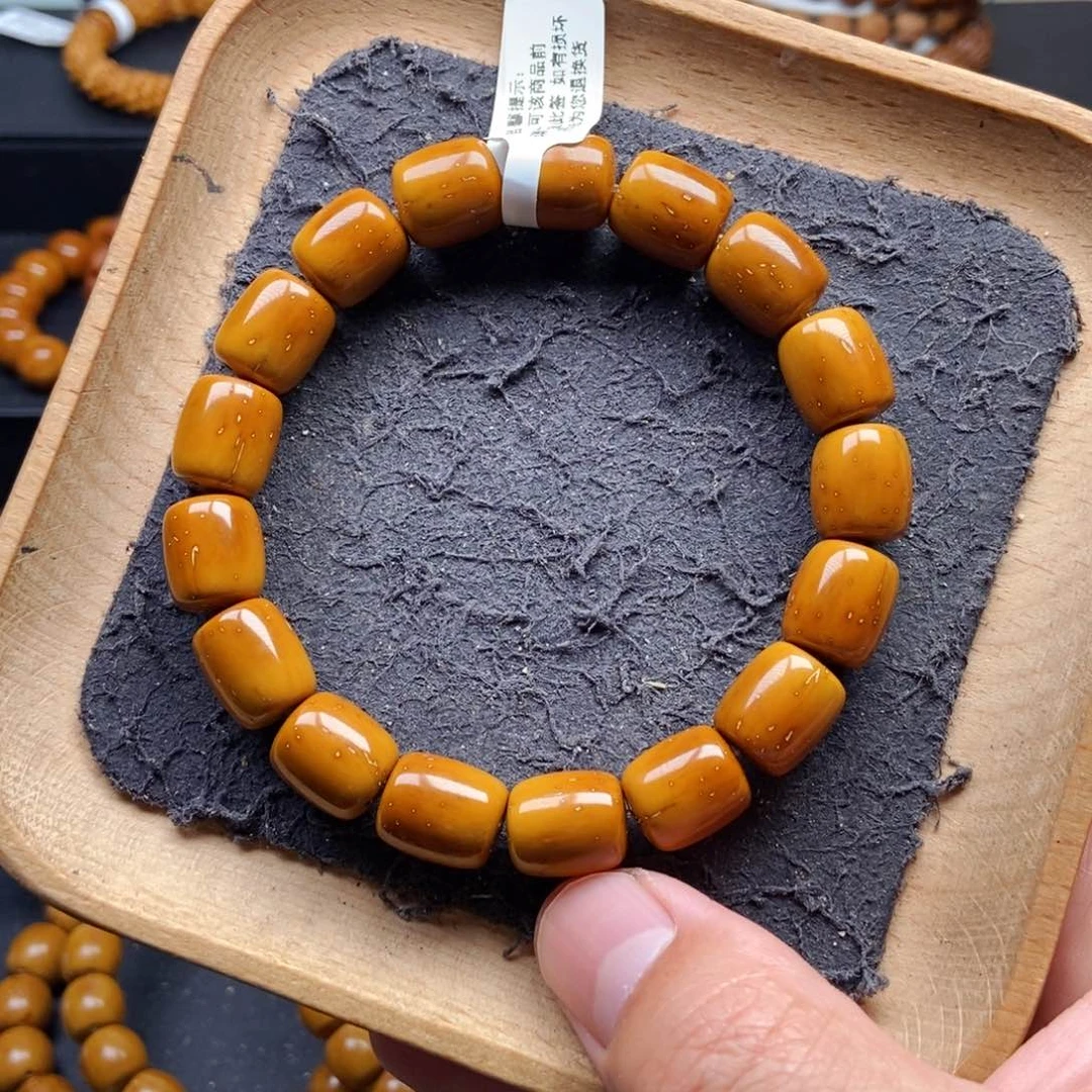 紫金鼠手串11+mm近实心黄金甲精品直切