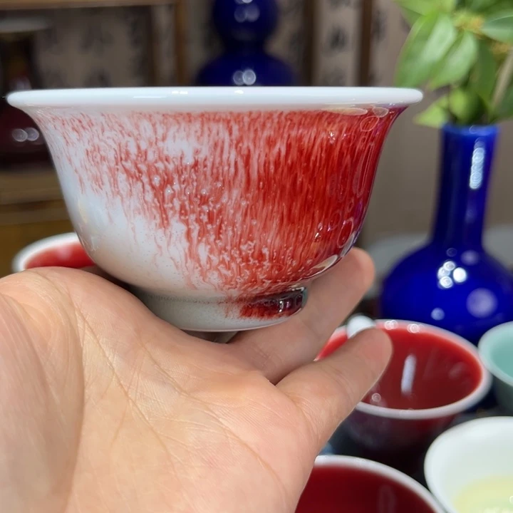 景德镇陶瓷柴窑压手杯