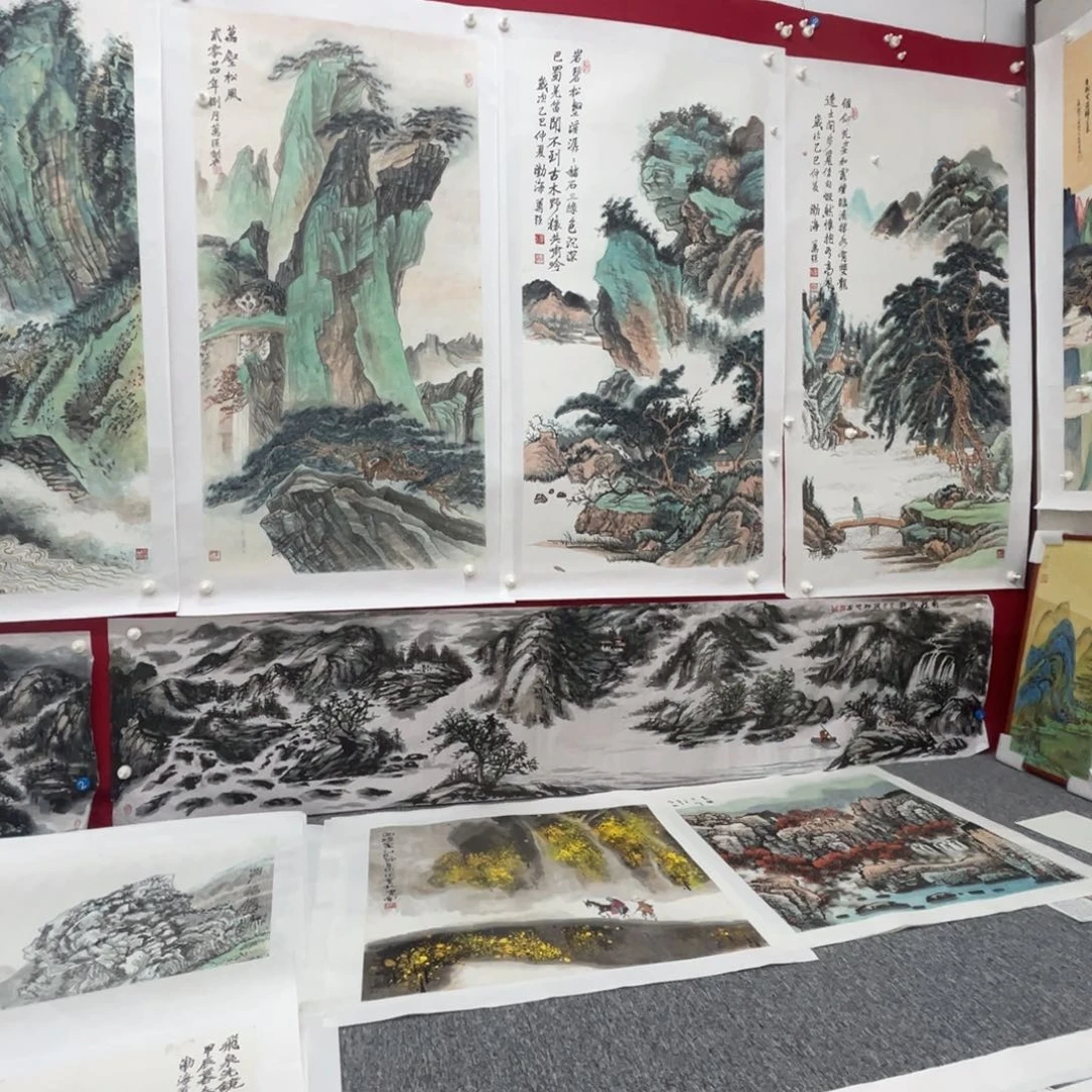 黎***雪国画绘画作品多次参加全国性
