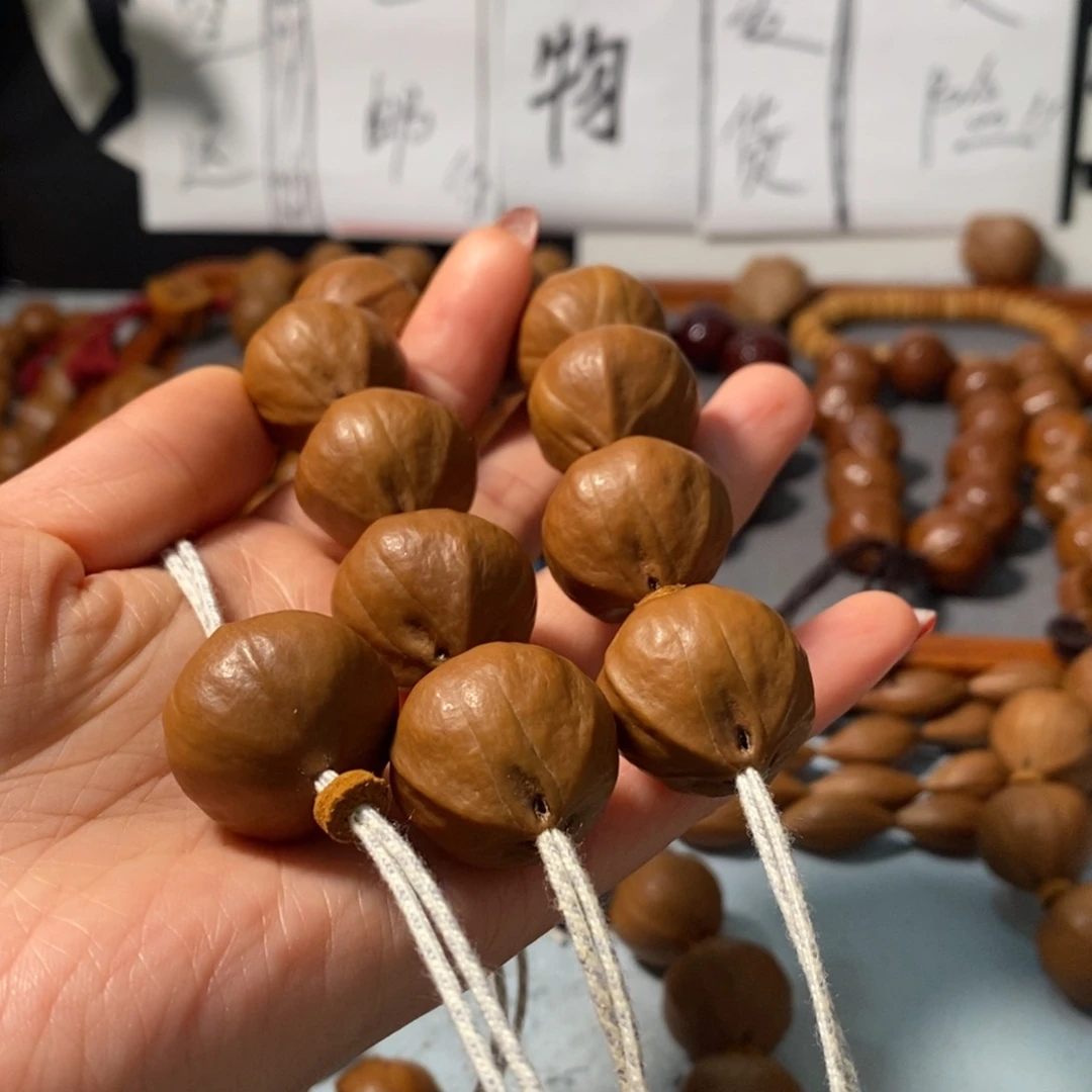 橄榄核手串韩*营3222精品老树王铁核10+3颗+鬼脸