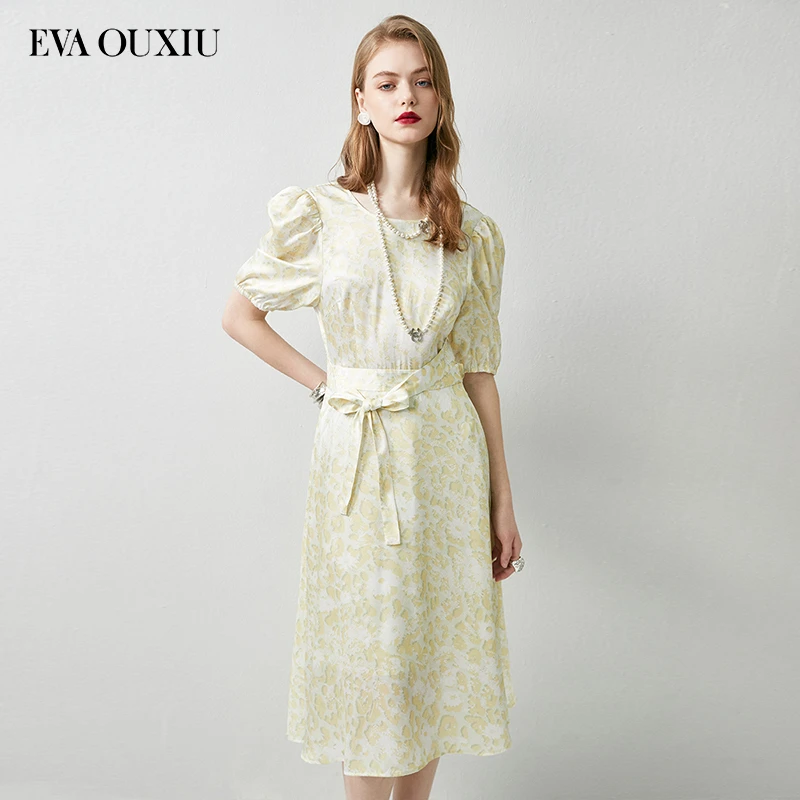 【媛媛女王专享】EVA OUXIU/伊华欧秀连衣裙E32AQ0018