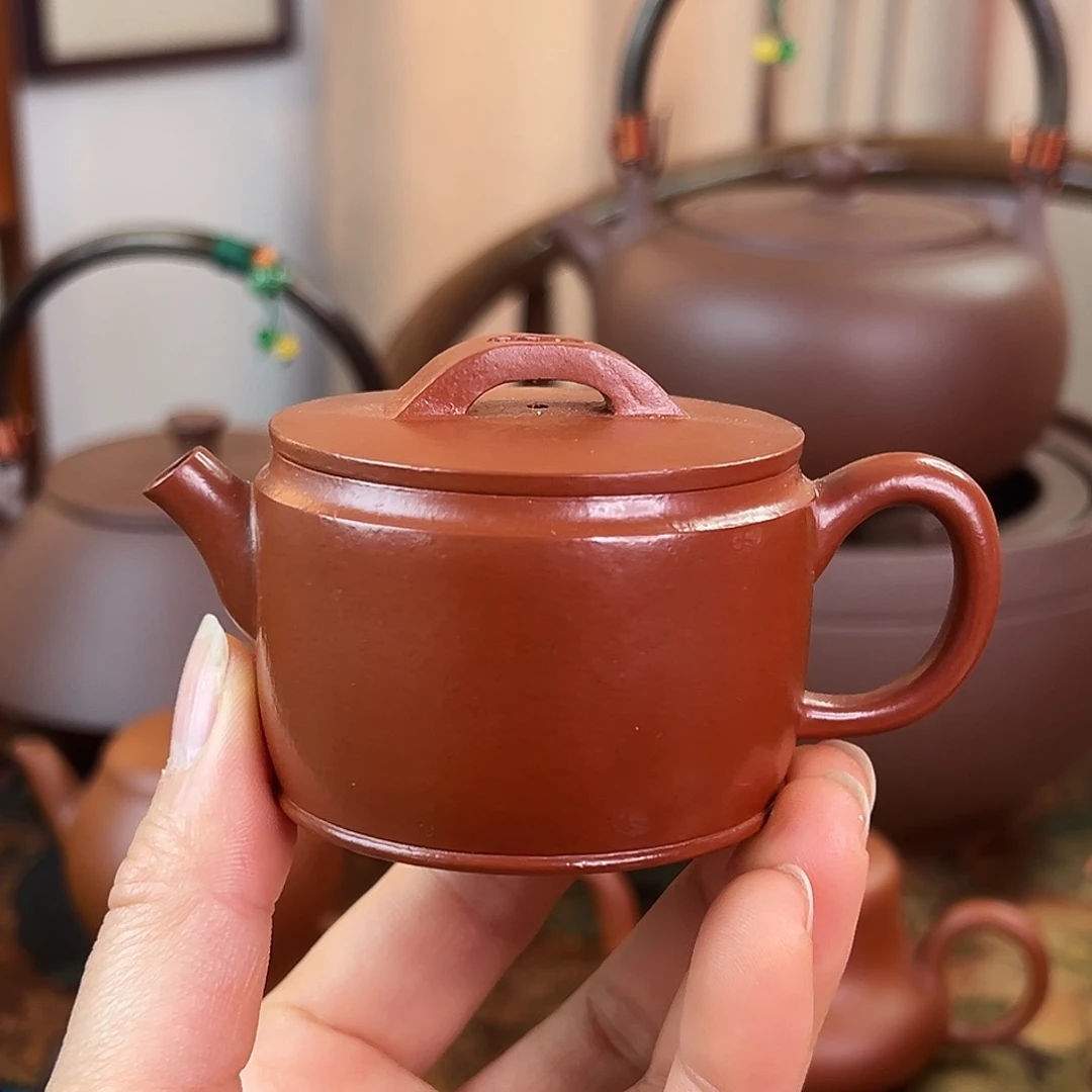 紫砂茶壶精品 汉瓦 朱泥 100cc