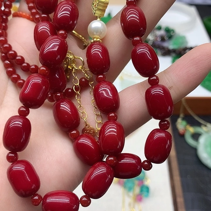 玛瑙/玉髓颈饰合金吊坠