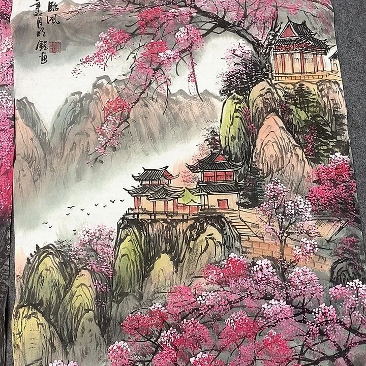 国画卖国画的小姐姐