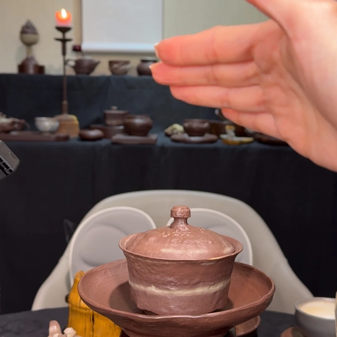 紫玉石盖碗+拙系列壶承