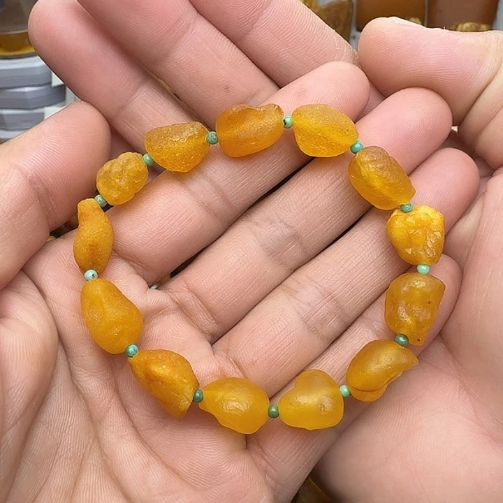 蜜蜡未镶嵌裸石天然蜜蜡手串