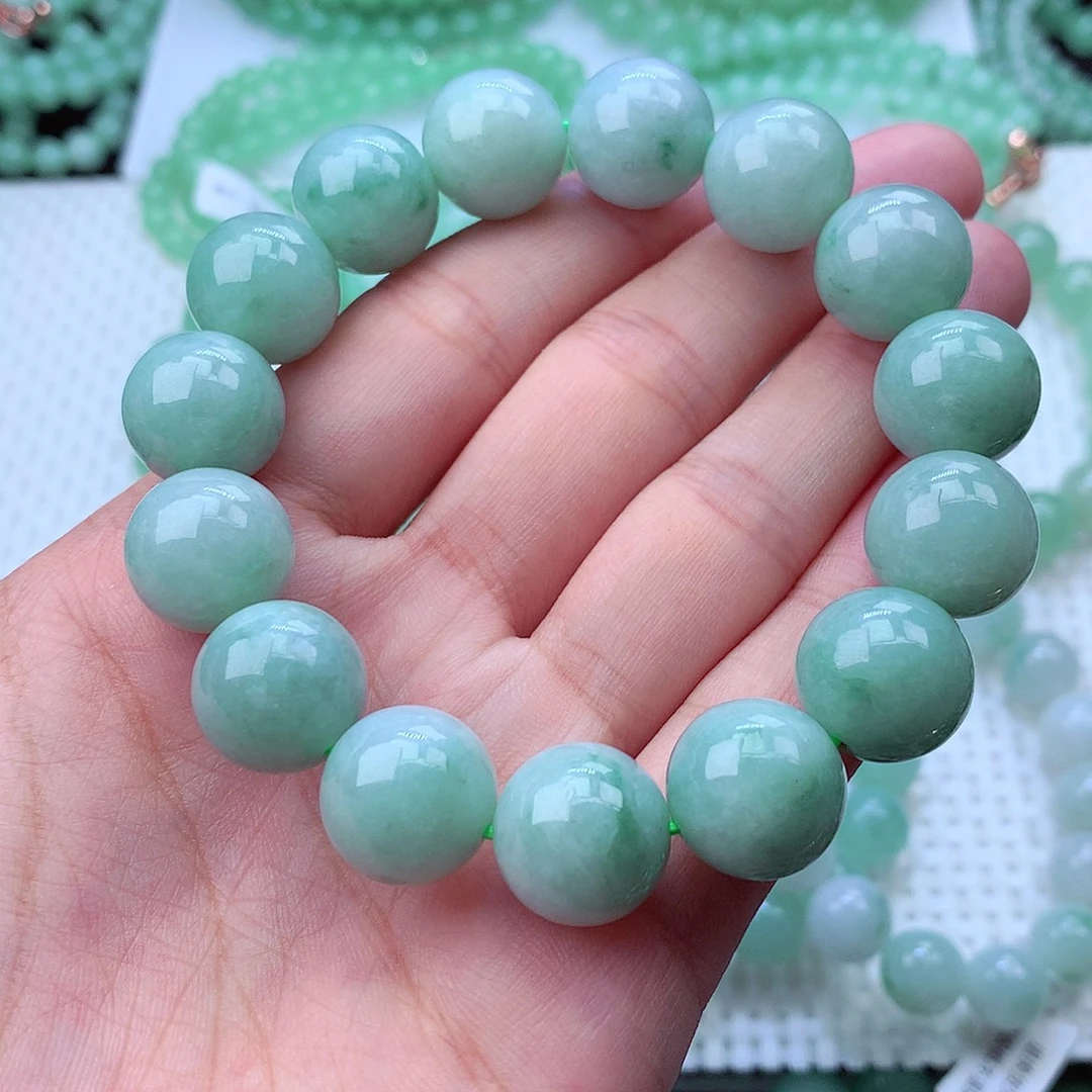 翡翠未镶嵌毛衣链卡14.7